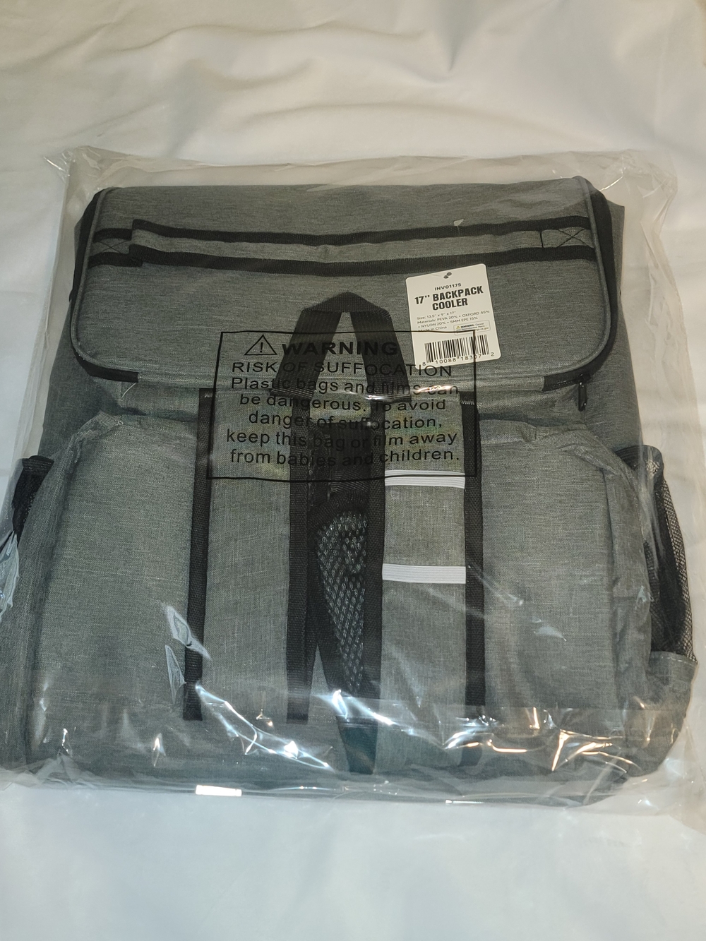 Amari & Ash Gray Insulated 17" Backpack Cooler